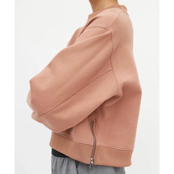 Acne Studios Bird Fl Cropped Sweatshirt Pink XS - Picture 4 of 15